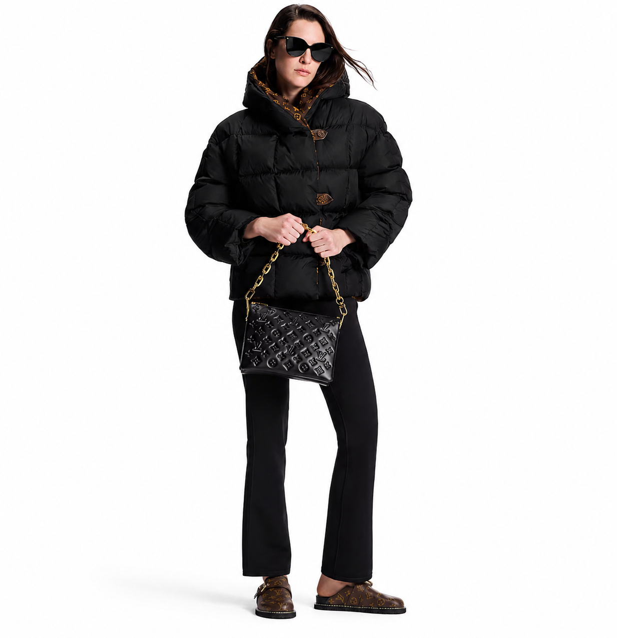 Luxury Monogram Chain Shoulder Bag – Elegant Everyday Tote