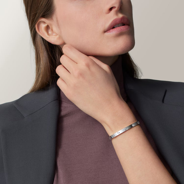 LOVE bracelet, medium model, 4 diamonds