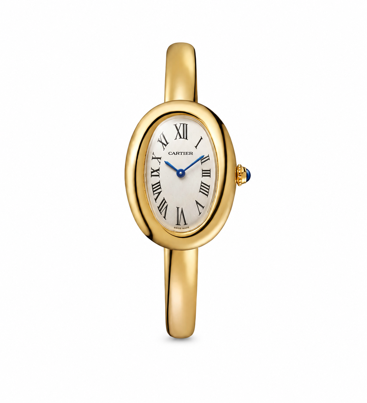 Luxury Oval Gold Bangle Watch – Paris Elegance