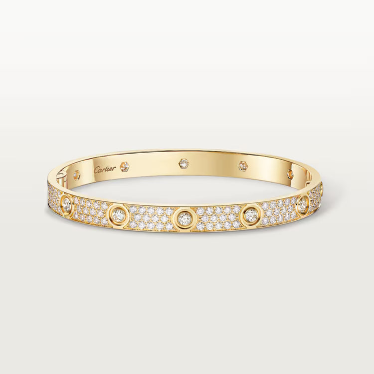 LOVE bracelet, classic model, paved, 10 diamonds