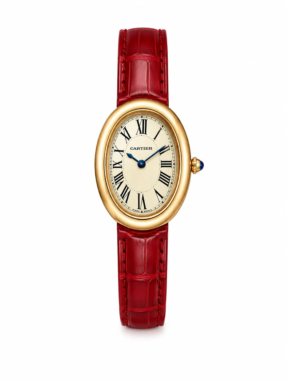 Oval Heritage Crocodile Leather Watch