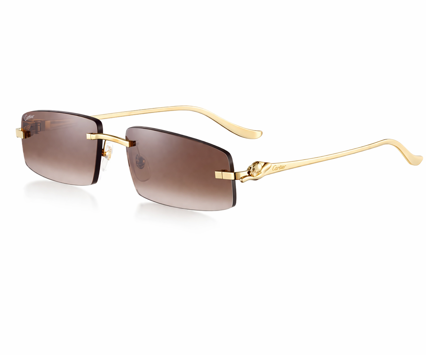 Luxury Rimless Sunglasses – Gold Frame & Gradient Lenses