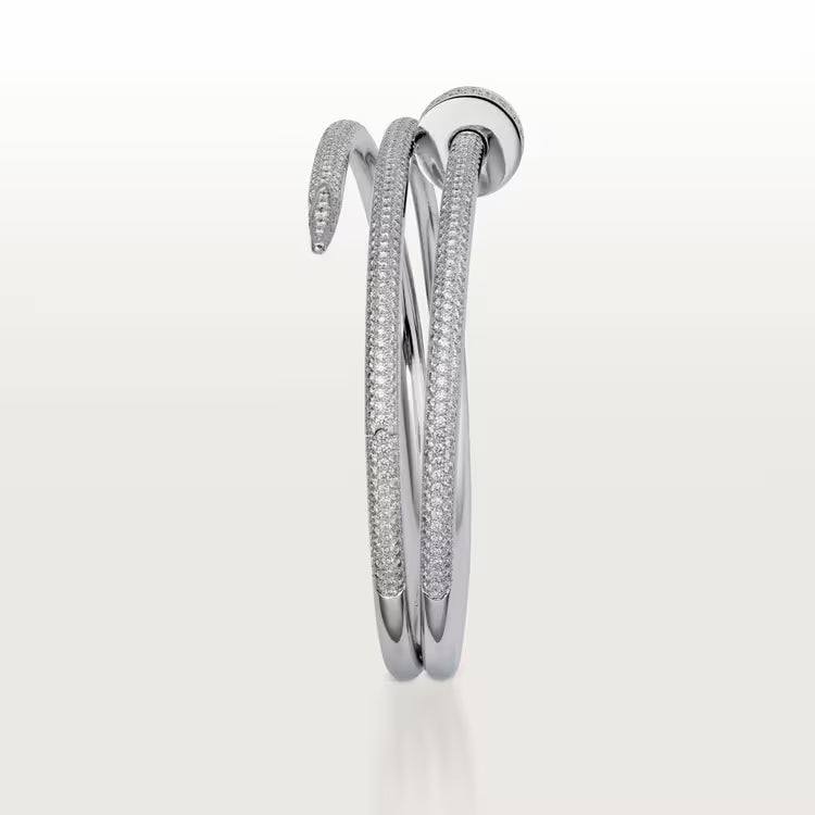 Juste un Clou bracelet, double, half-paved