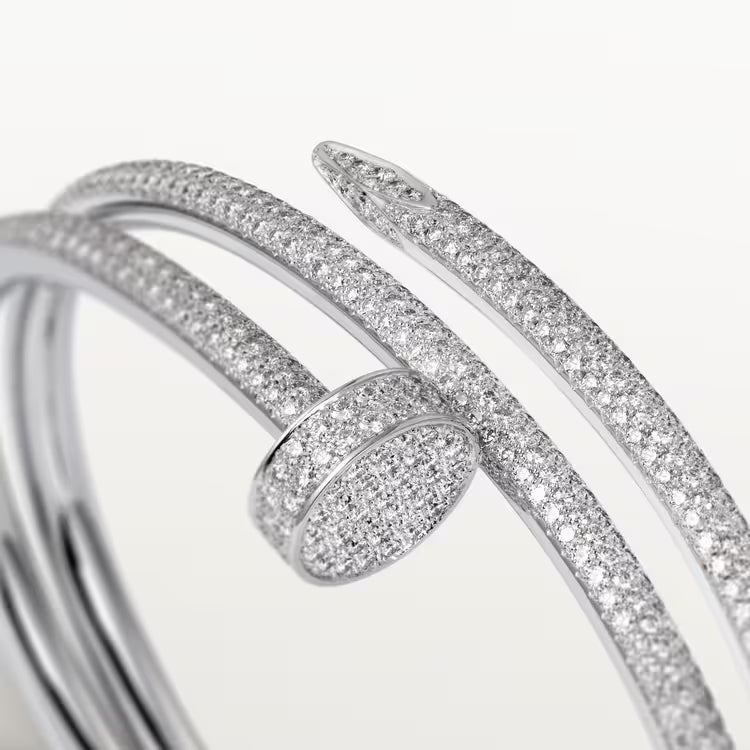Juste un Clou bracelet, double, half-paved
