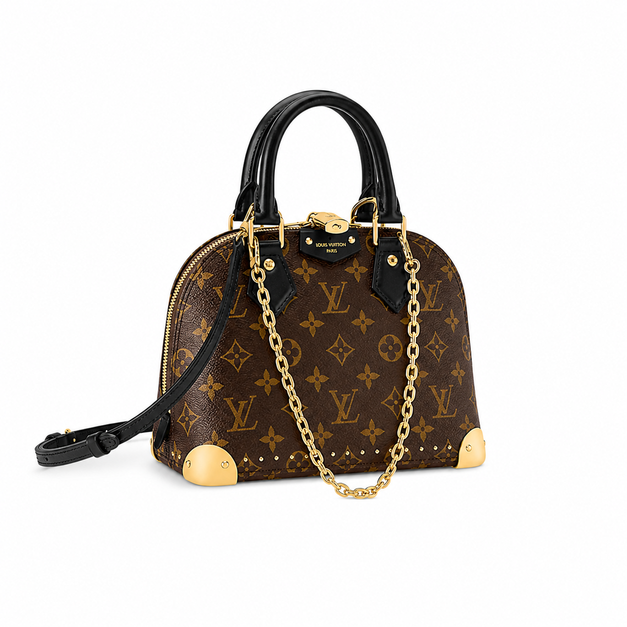 Luxury Alma Trunk Style Handbag – Premium Leather | Elegant Monogram Design