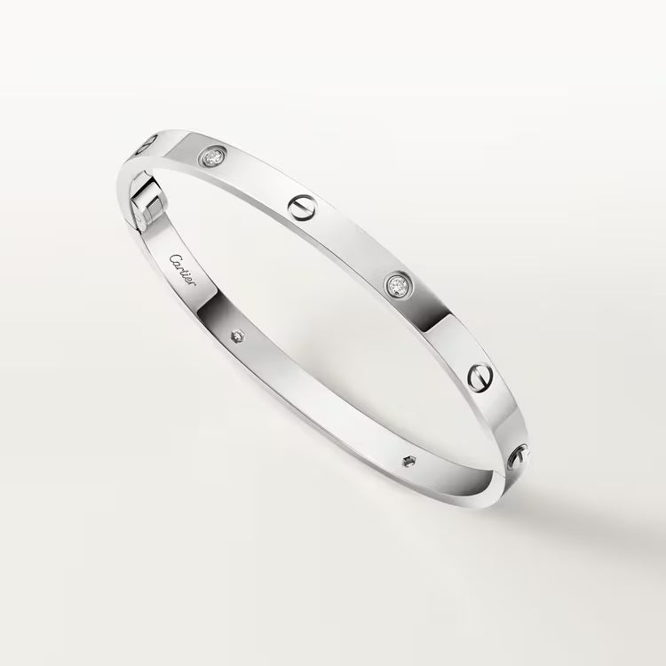 LOVE bracelet, medium model, 4 diamonds