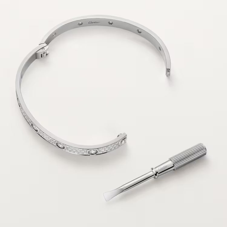 LOVE bracelet, classic model, paved, 10 diamonds