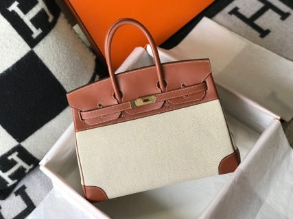 Birkin 25 Canvas Bag