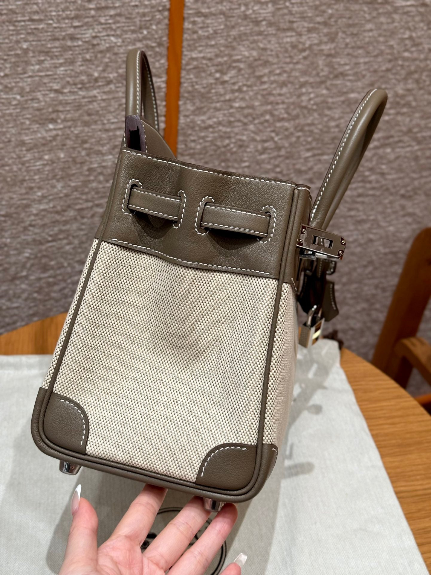 Birkin 25 Canvas Bag