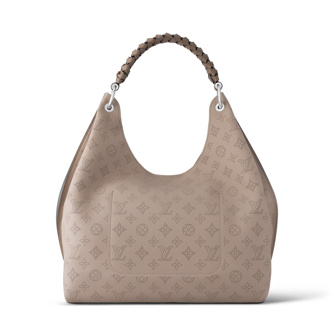 Perforated Leather Hobo Shoulder Bag