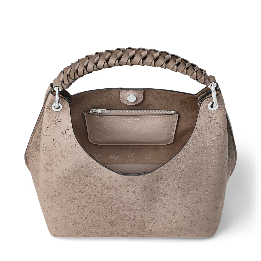 Perforated Leather Hobo Shoulder Bag