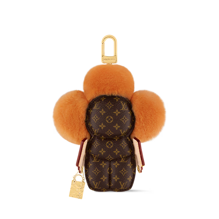 Luxury Plush Flower Bag Charm