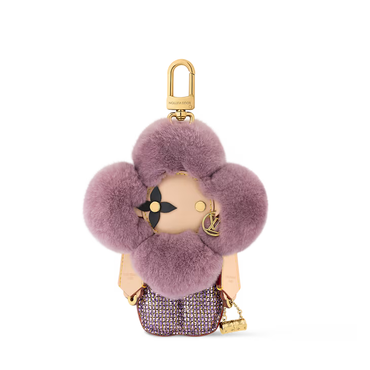 Luxury Plush Flower Bag Charm