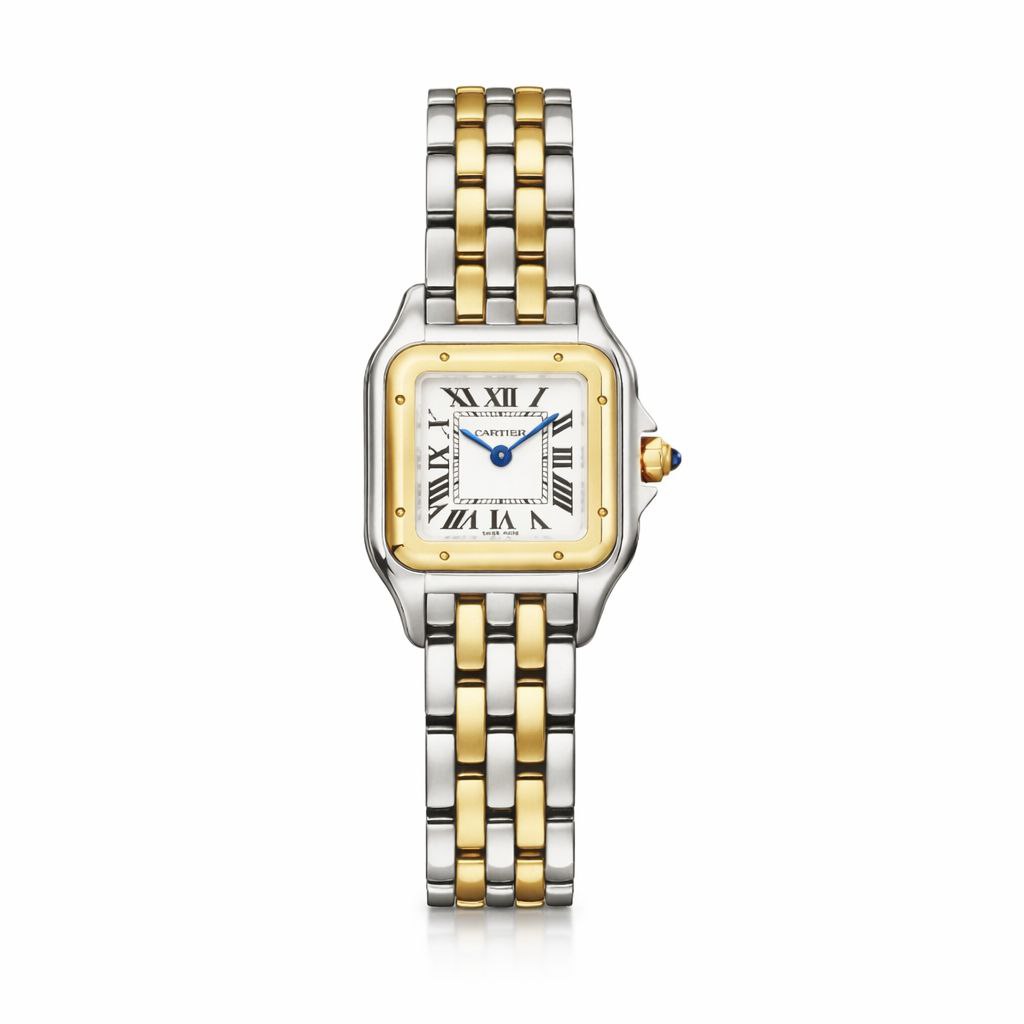 Luxury Two-Tone Square Watch – Classic Gold & Silver Stainless Steel Bracelet