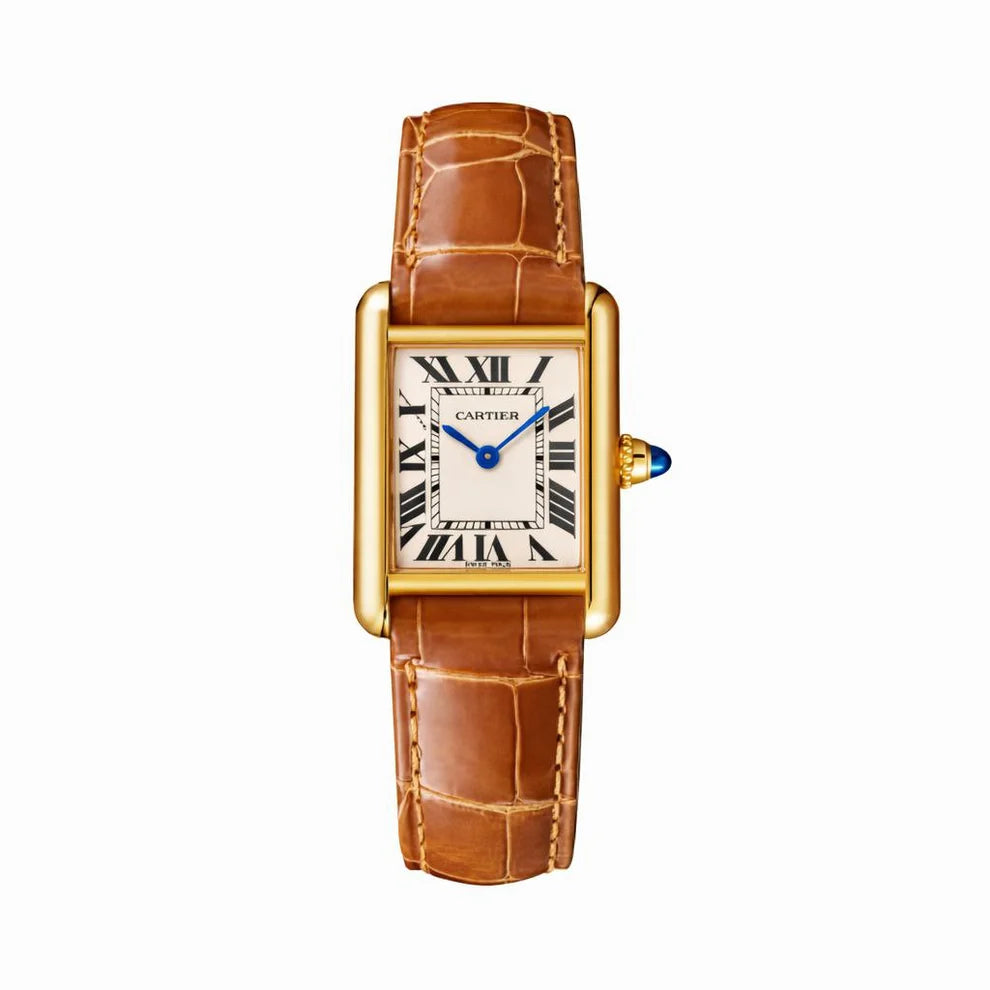 Classic Rectangular Leather Strap Watch