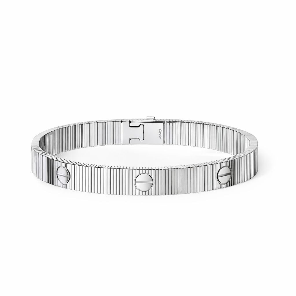 Luxury Screw Bangle Bracelet – 18K Gold Plated Stainless Steel | Minimal Elegant Design
