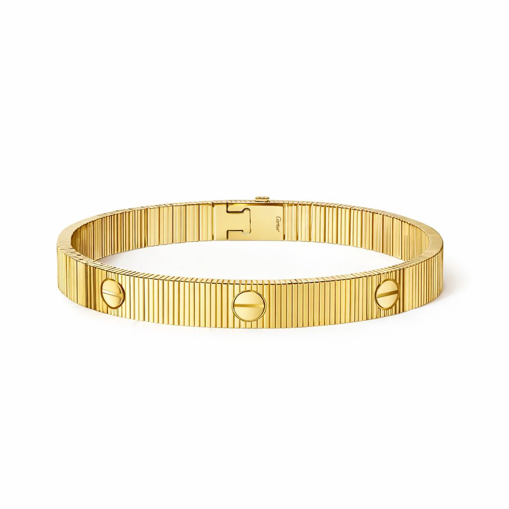 Luxury Screw Bangle Bracelet – 18K Gold Plated Stainless Steel | Minimal Elegant Design