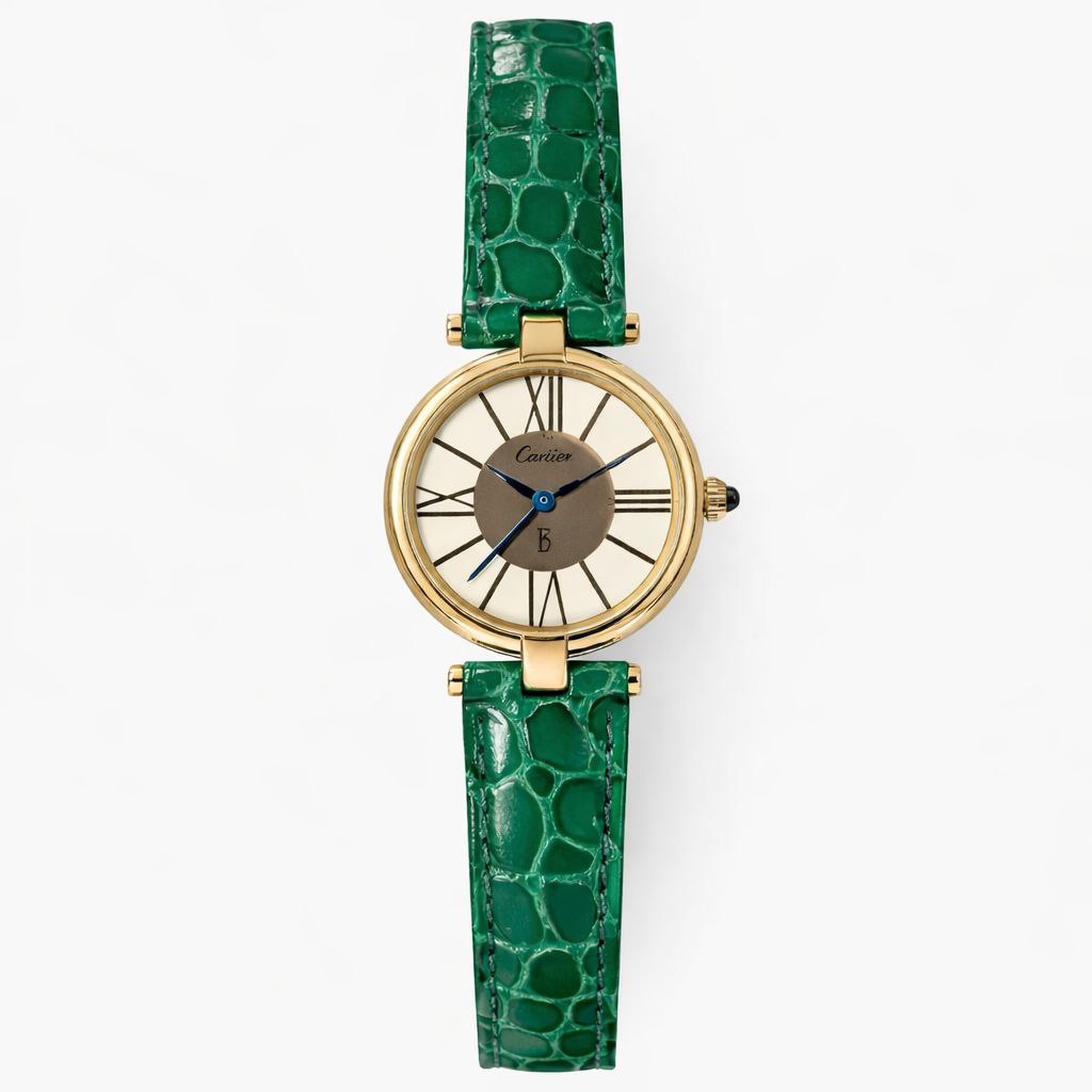 Luxury Diamond Dial Watch – Elegant Leather Strap | Classic Paris Style