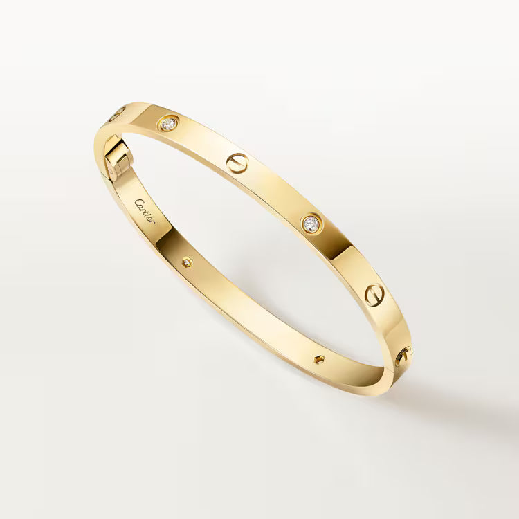 LOVE bracelet, medium model, 4 diamonds