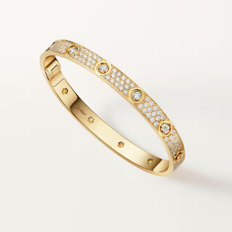 LOVE bracelet, classic model, paved, 10 diamonds