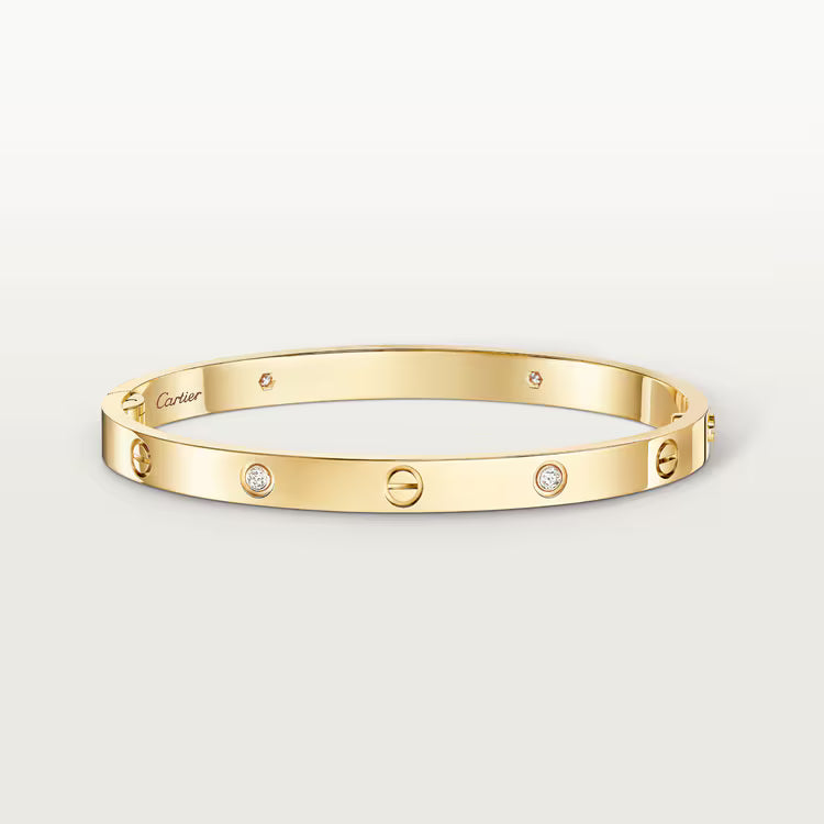 LOVE bracelet, medium model, 4 diamonds