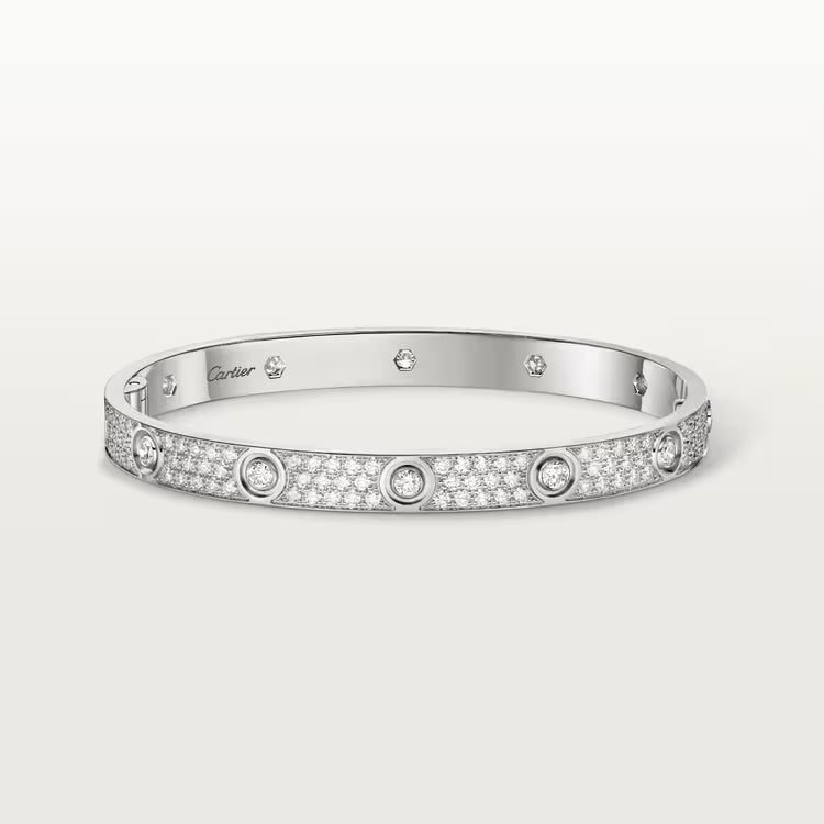 LOVE bracelet, classic model, paved, 10 diamonds