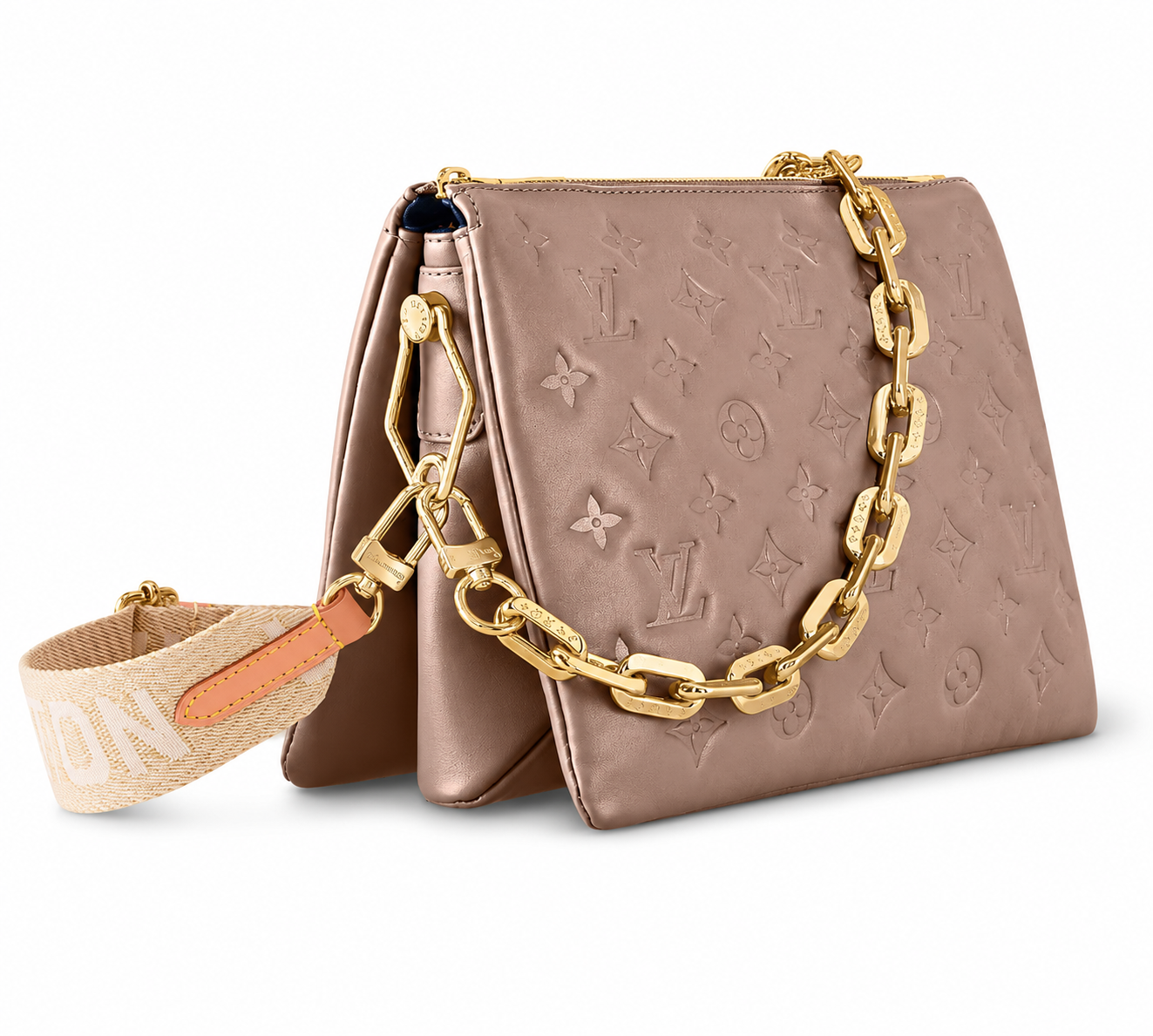 Luxury Monogram Chain Shoulder Bag – Elegant Everyday Tote