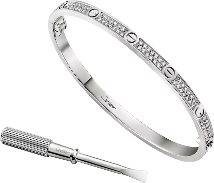 LOVE bracelet, medium model, paved