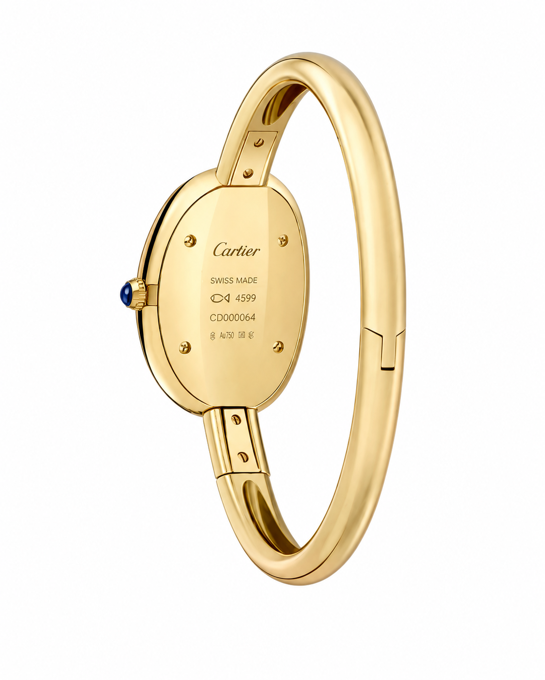 Luxury Oval Gold Bangle Watch – Paris Elegance