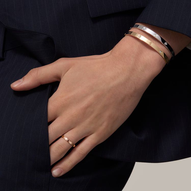 LOVE bracelet, medium model, 4 diamonds