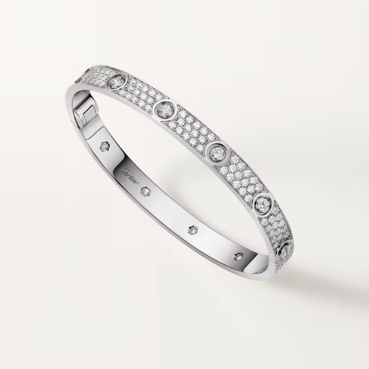 LOVE bracelet, classic model, paved, 10 diamonds