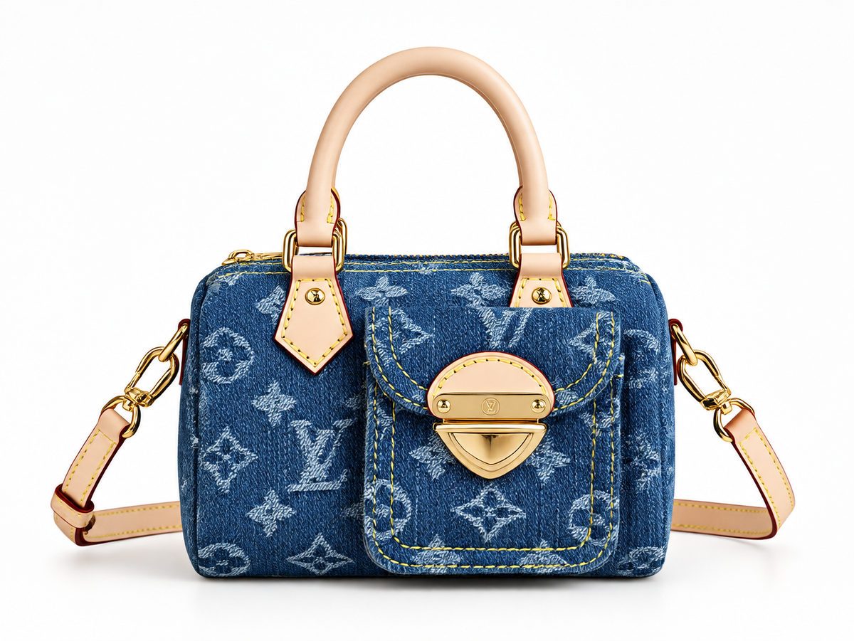 Elegant Monogram Canvas Top-Handle Crossbody Bag