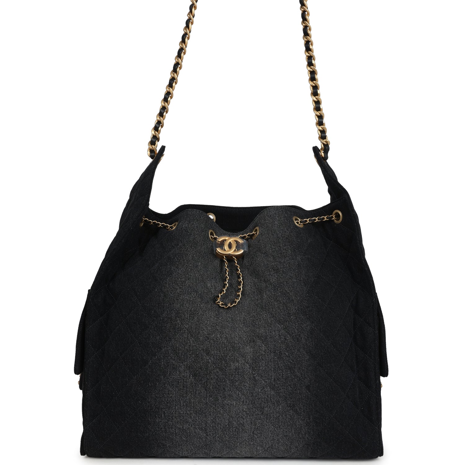 Denim Hobo Shoulder Bag – Luxury Washed Edition