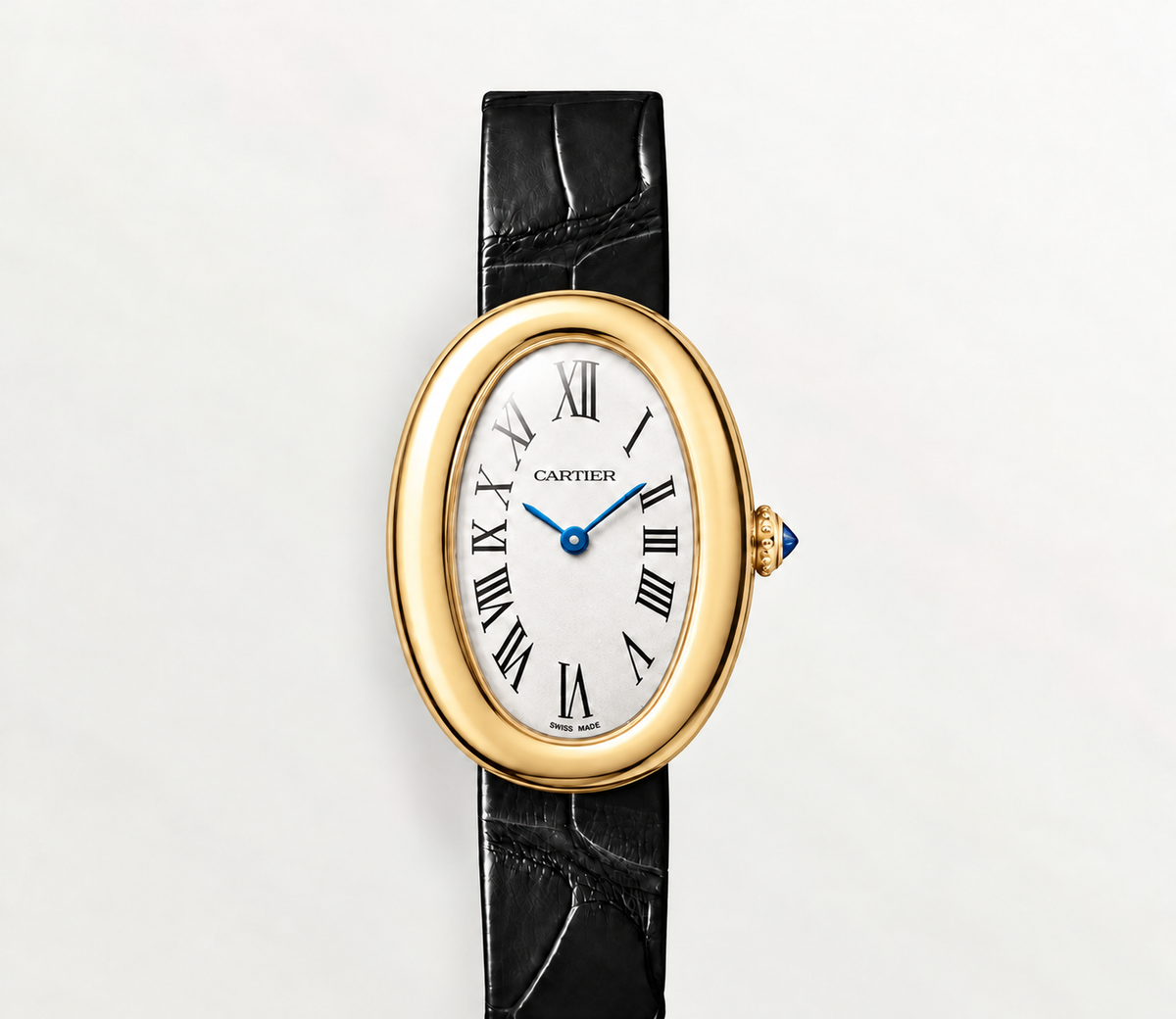 Oval Heritage Crocodile Leather Watch