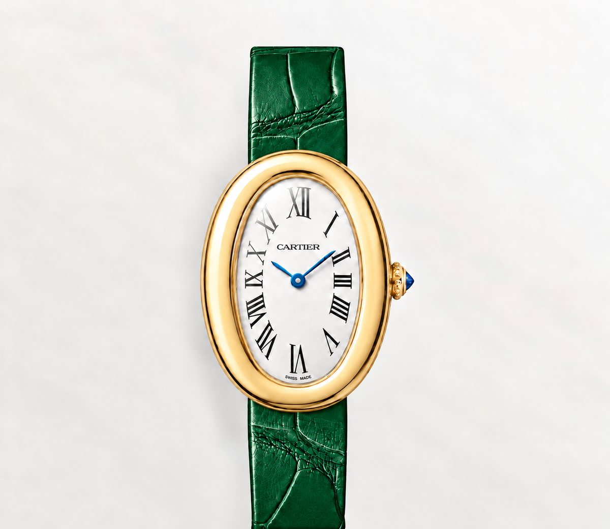 Oval Heritage Crocodile Leather Watch