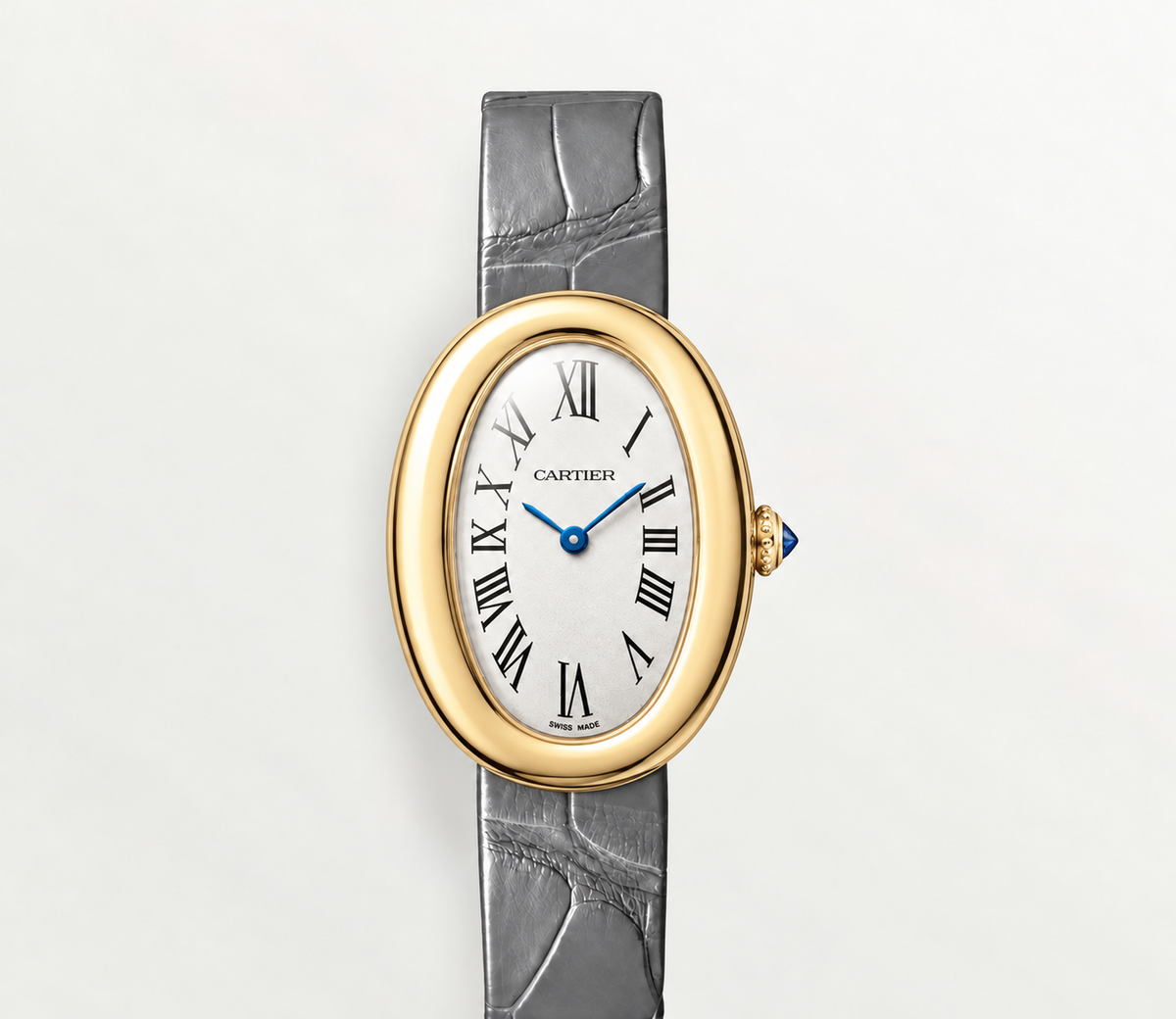Oval Heritage Crocodile Leather Watch