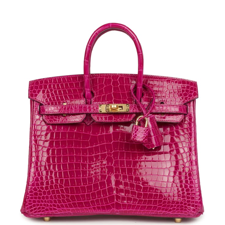 Pink crocodile birkin bag