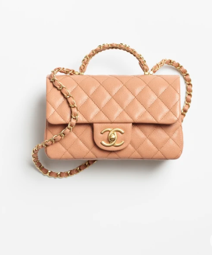 flap bag with top handle