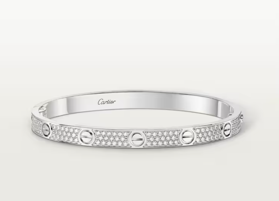 LOVE bracelet, medium model, paved