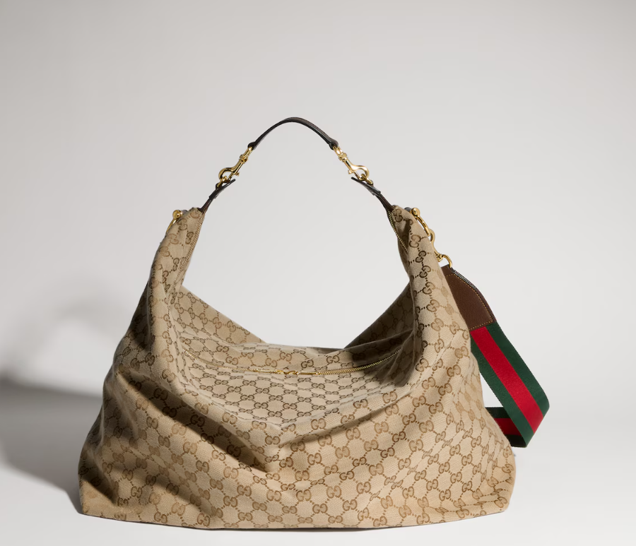GG Monogram Slouchy Hobo Bag – Beige
