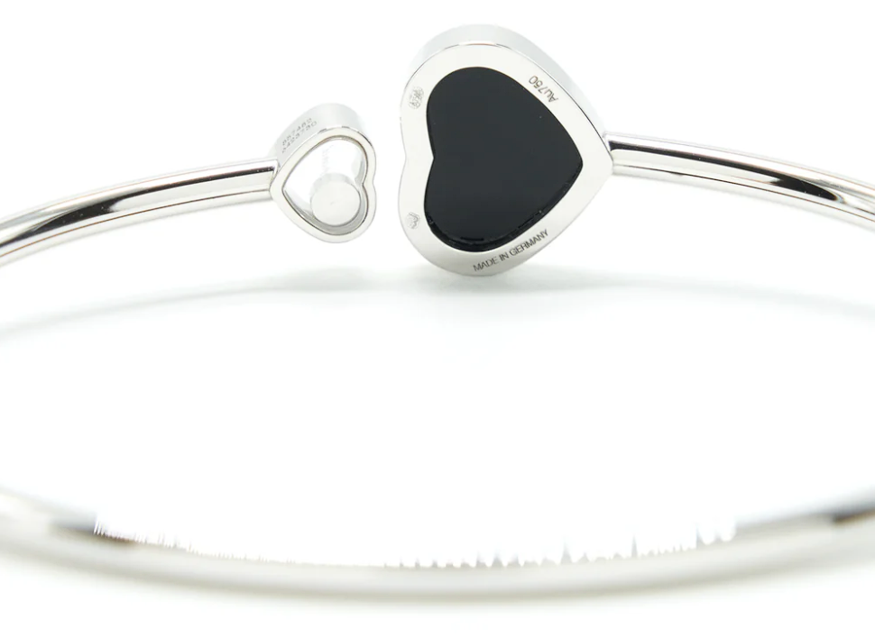 Elegant Double Heart Bracelet – Rose Gold Plated | Black Stone Luxury Design