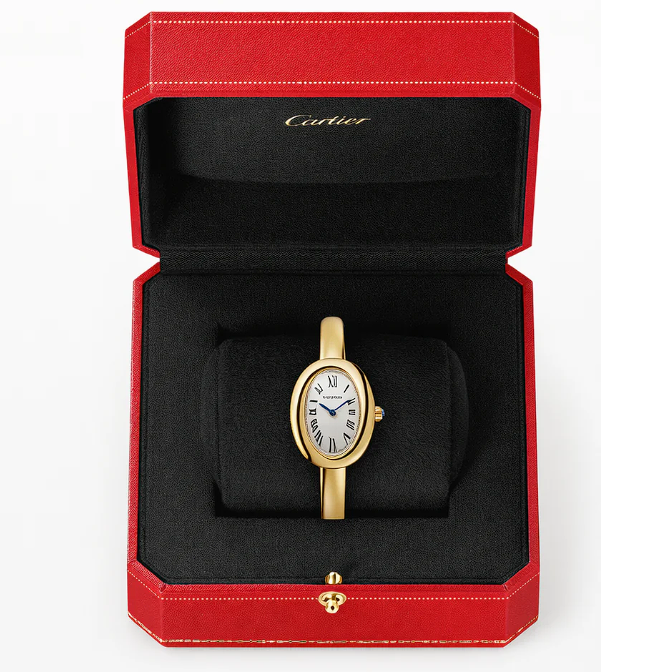 Luxury Oval Gold Bangle Watch – Paris Elegance
