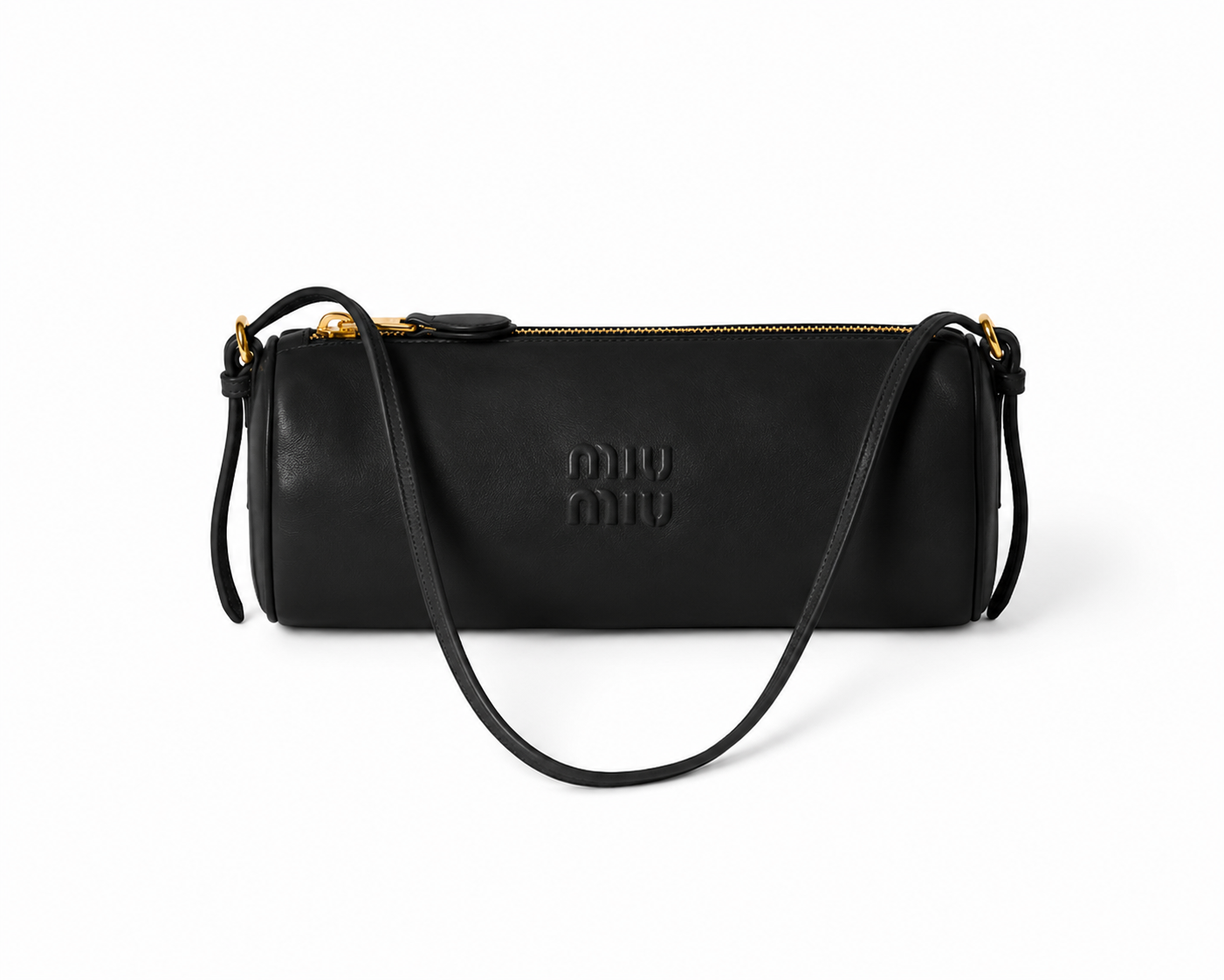Elegant Cylindrical Leather Shoulder Bag – Minimal Luxury Edition