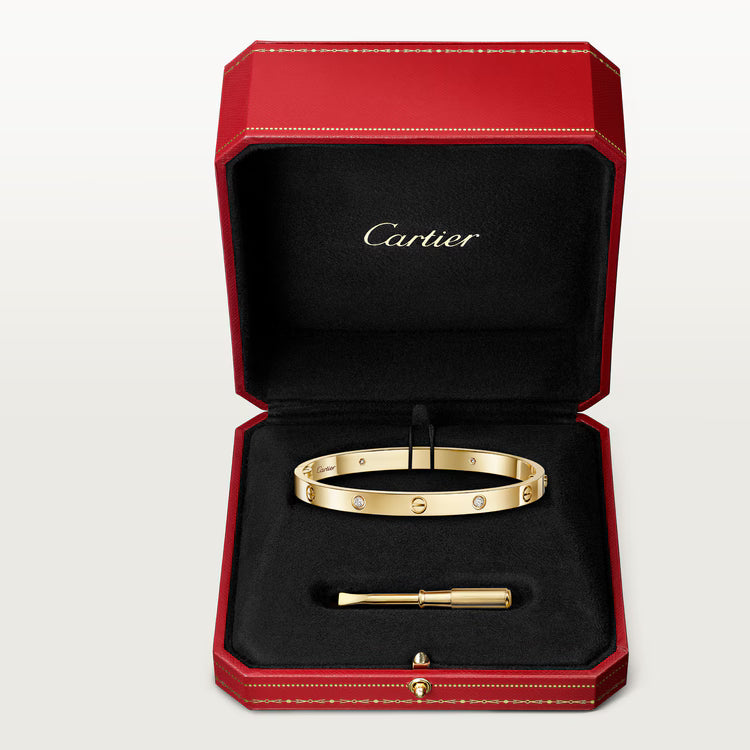 LOVE bracelet, medium model, 4 diamonds