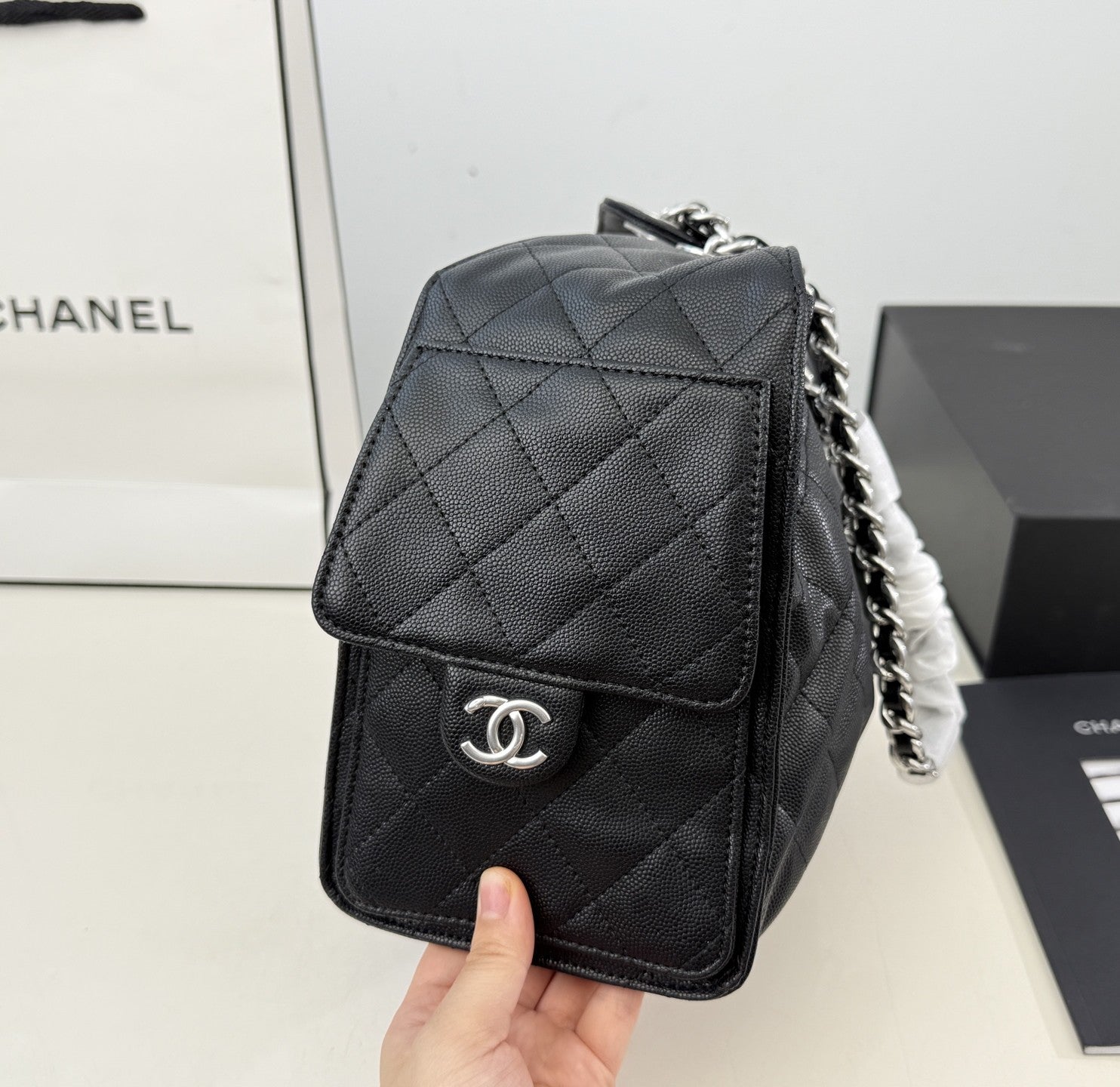 Ch 25 Drawstring Bucket Bag – Premium Cowhide Edition