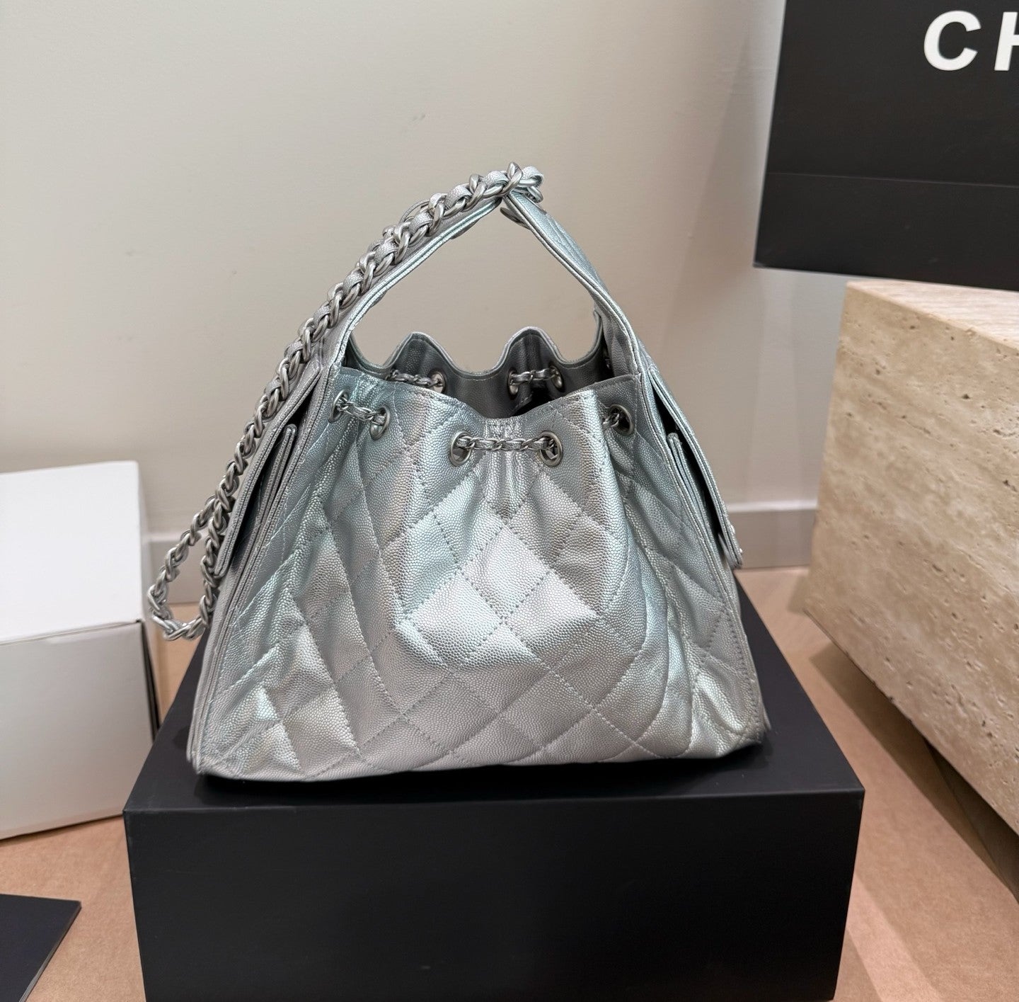 Ch 25 Drawstring Bucket Bag – Premium Cowhide Edition