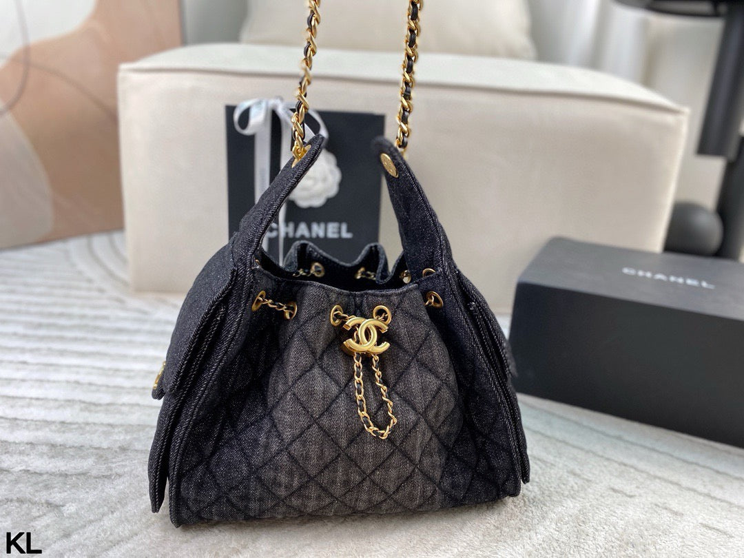 Denim Hobo Shoulder Bag – Luxury Washed Edition