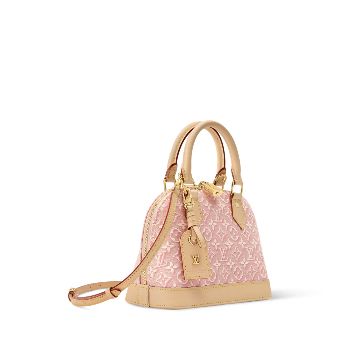 Elegant Monogram Dome-Shaped Top-Handle Crossbody Bag
