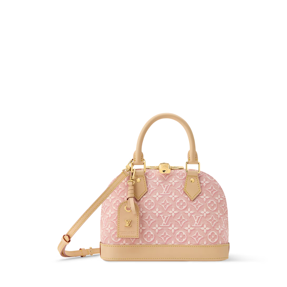 Elegant Monogram Dome-Shaped Top-Handle Crossbody Bag