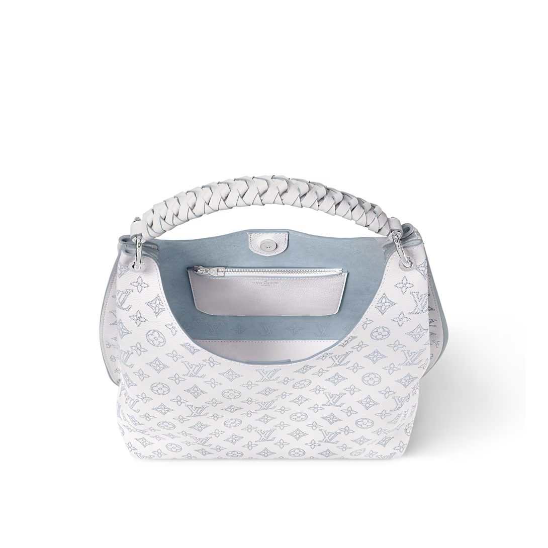 Perforated Leather Hobo Shoulder Bag